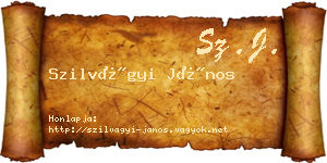Szilvágyi János névjegykártya
