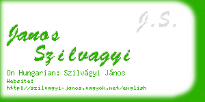janos szilvagyi business card