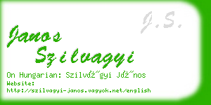 janos szilvagyi business card